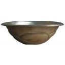 Copper Vessel Sink Round Silver Infinity